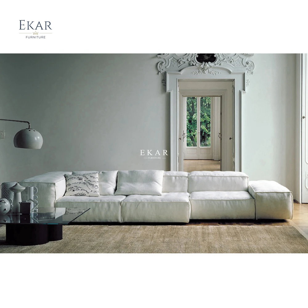 product ekar furniture modern manufacturer light luxury cotton and linen goose down wooden frame sofa-60