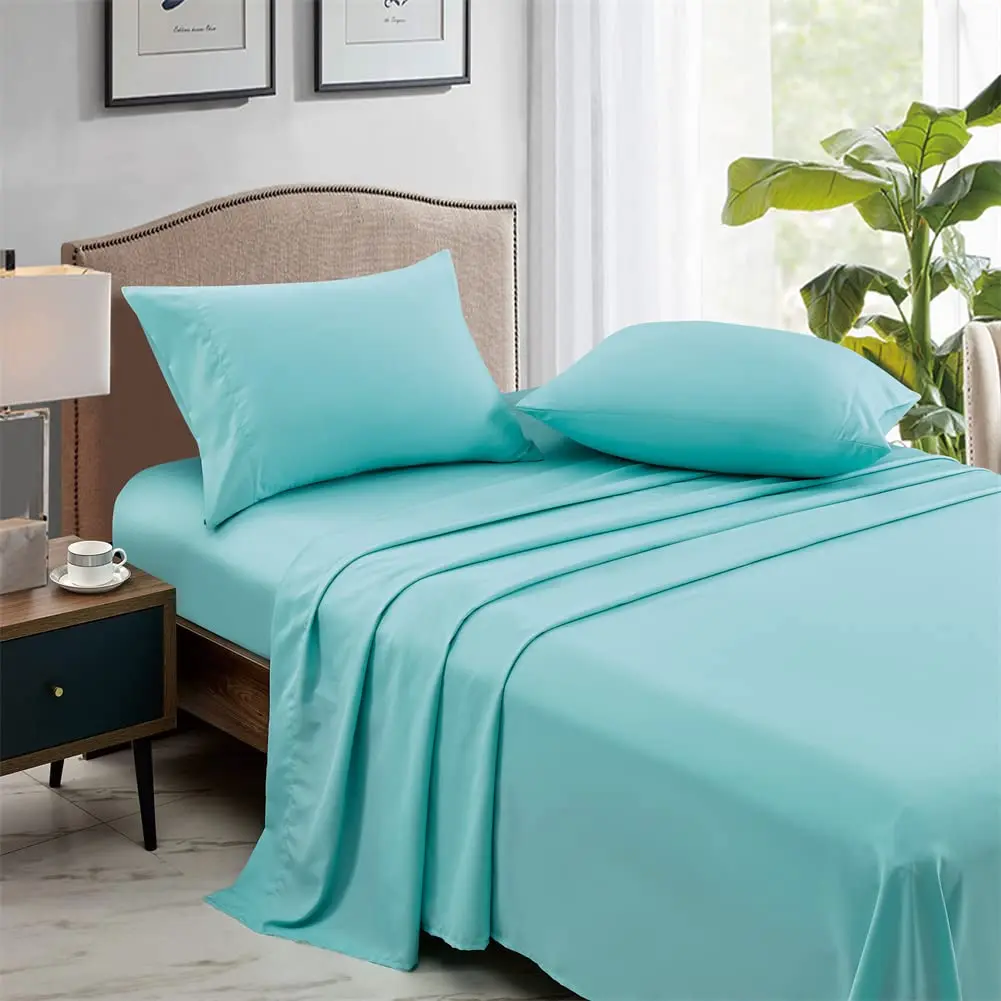 300TC Spa Blue Color Hotel Bedding Set for Hotels Spas