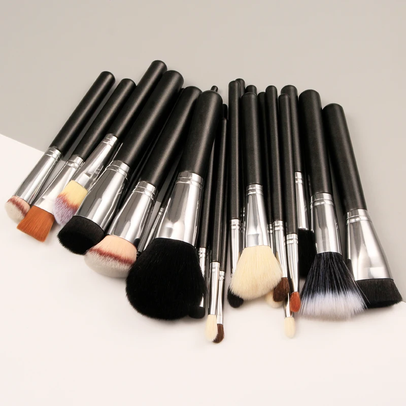 Flat Angled Animal Hair Makeup Brush Powder Popular Make Up Brush Sets
