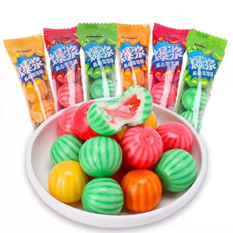 fruity bubble gum chewing gum candy strawberry watermelon orange