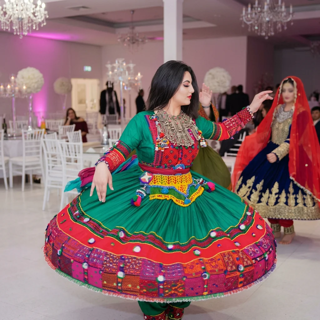 Premium Quality Genuine Leather Custom Fabric Salwar Kameez for Balochi Tribal Women Heavy Embroidered Long Frock Sleeves