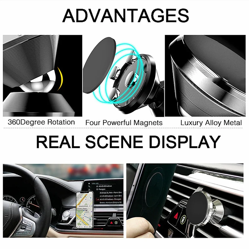 Universal Magnet Bracket Stand Mobile Phone Holder For iPhone 16 15 Pro Max Car Auto Air Vent Magnetic Car Phone Mount