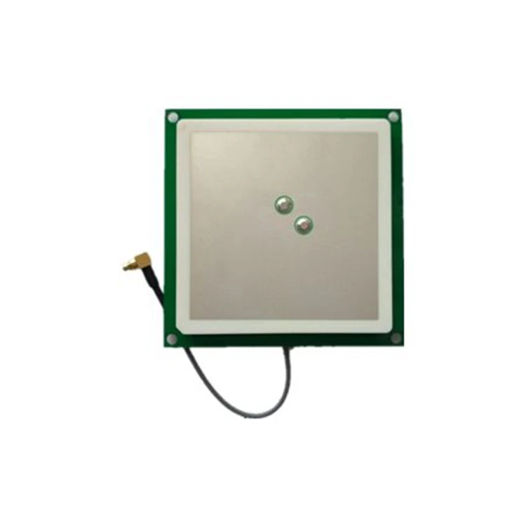 Customizable 60*60*5mm SMA/MMCX Interface 3dBi Dual Feed RFID Ceramic Antenna Circular Polarization for RFID Communication