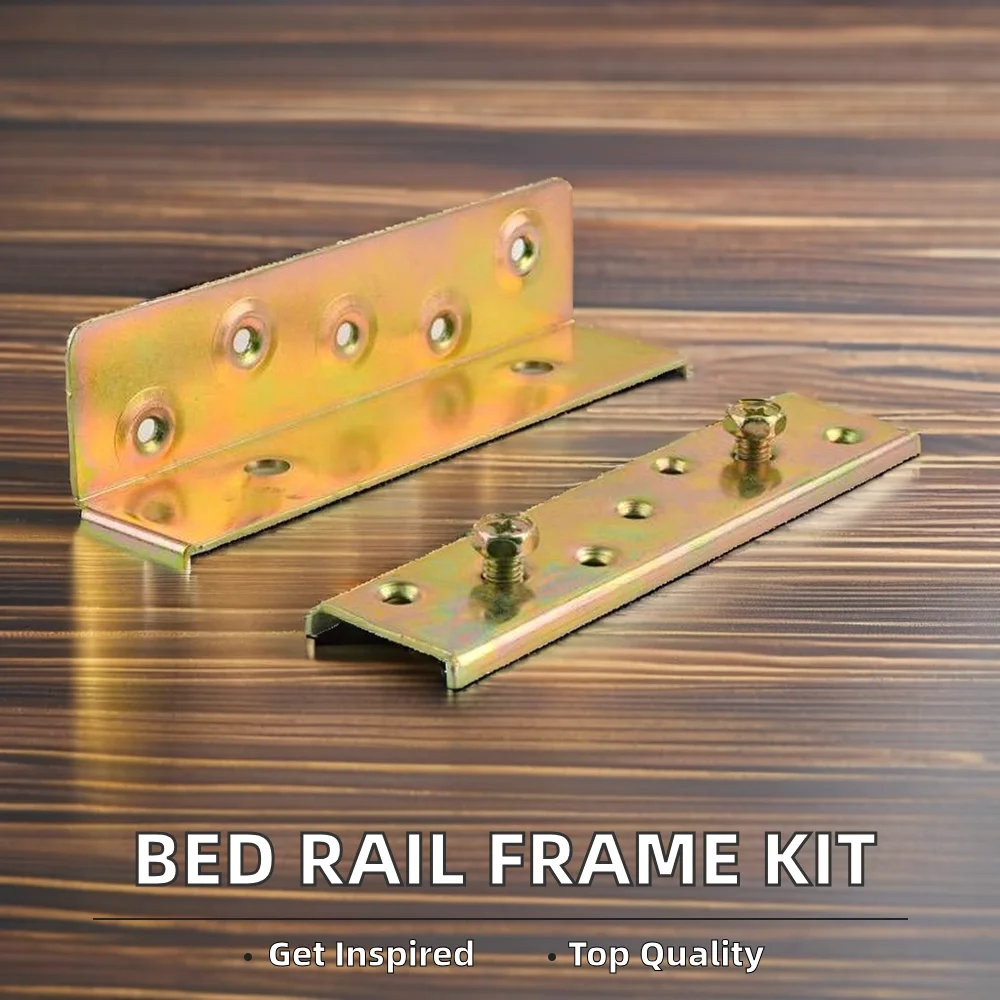 Galvanized Single Steel Flat Angle Bracket Metal Bed Rail Frame Bracket Fastener Functional Furniture Hardware Furniture Hook
