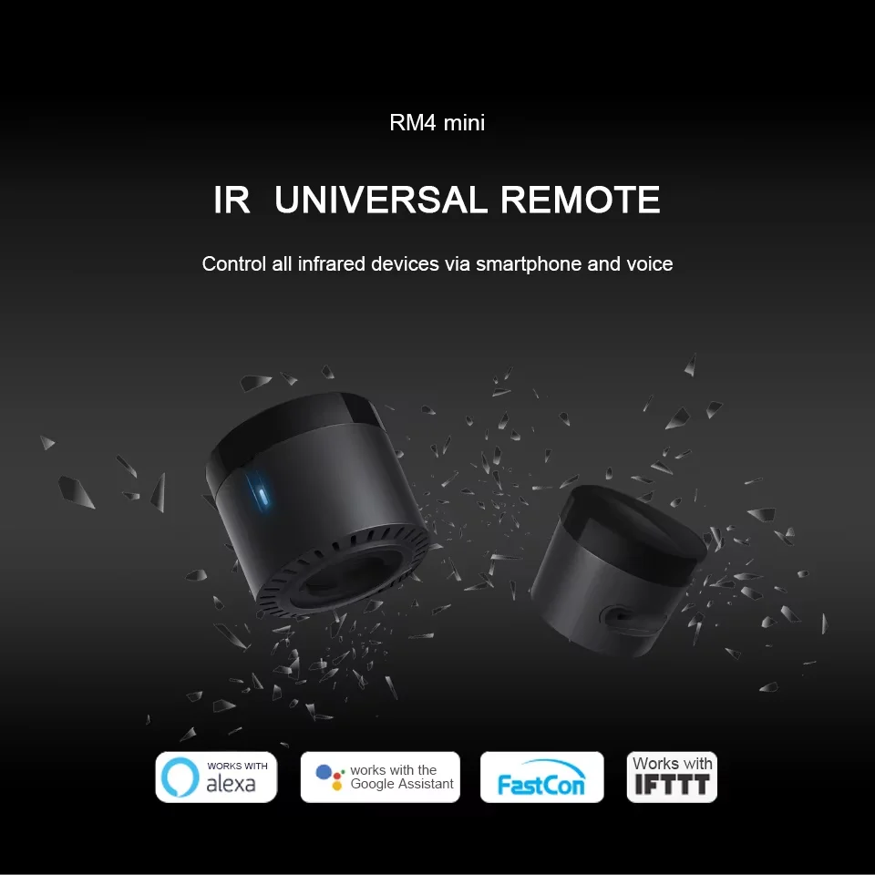 Broadlink Smart Remote Control RM4 Mini Universal IR Audio Video Smart Home WiFi Remote Controls Work With Google Home Alexa