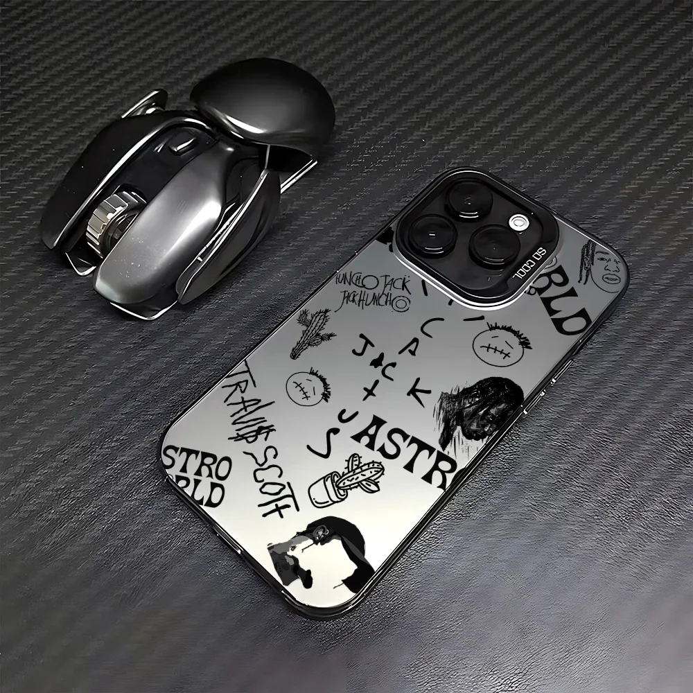 Luxury Travis Scott Cactus Jack Electroplate Phone Case for 16/15/14/13/12/11 Pro/Pro Max/X/XR/XSMAX/8/7 Plus Candy Matte