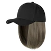 black hat with gray wig