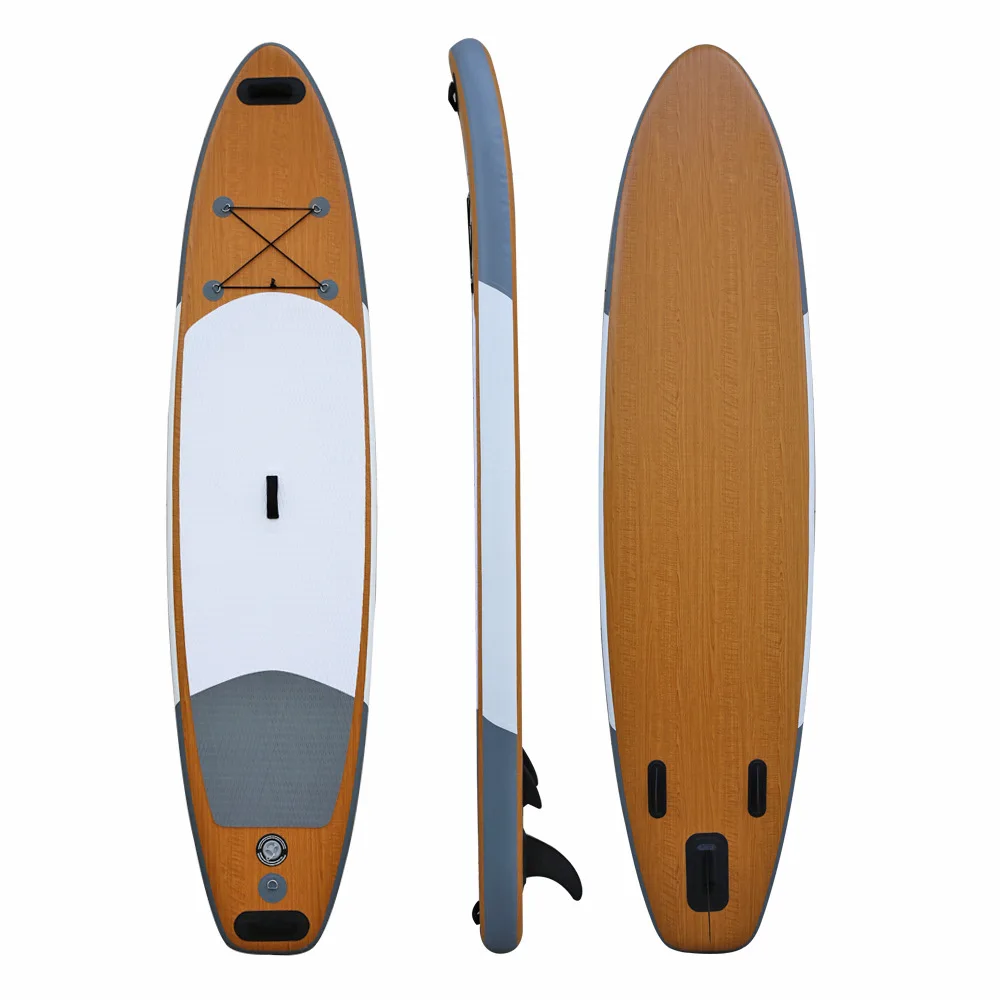 10'6''X30''X6'' Bamboo Inflatable SUP Board - Double Layer Drop Stitch