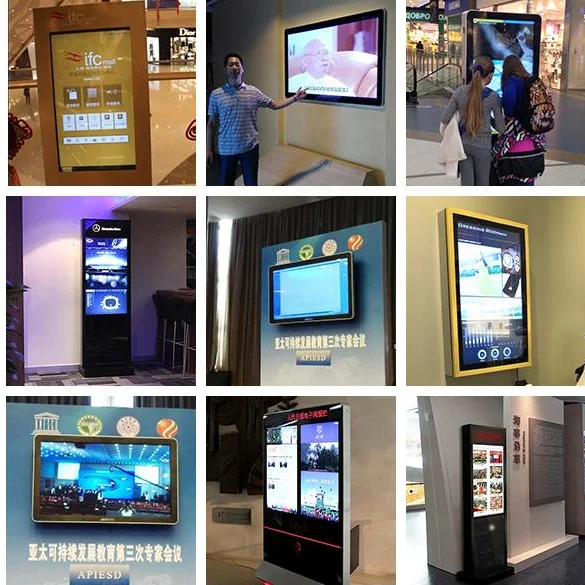Selling Wall Mounted Digital Signage LCD Menu Board Display Aluminum Indoor Ultra Narrow 43 Inch Touch Kiosk Touchscreen Kiosk