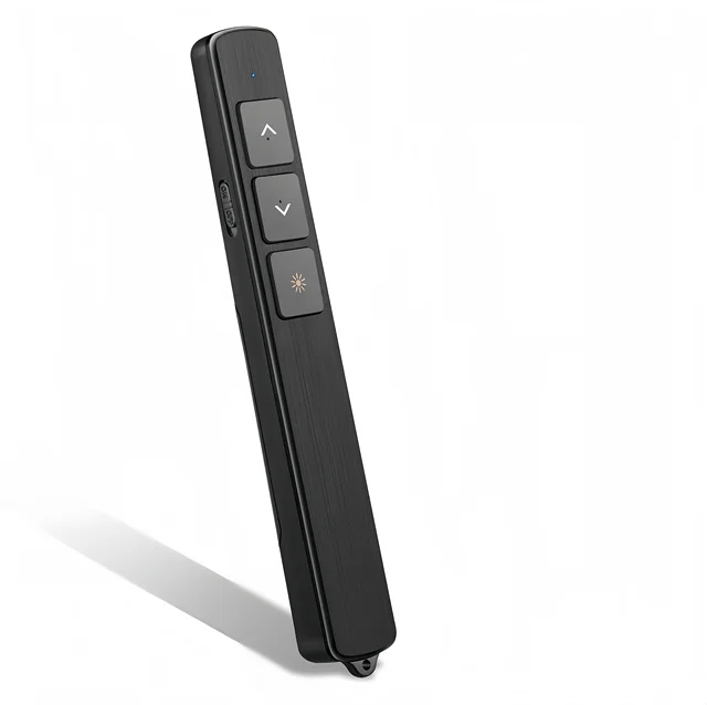 Multifunctional Laser Pointer Pen for PPT Presentations Black Body with Wireless Remote Control and Page Flip Feature