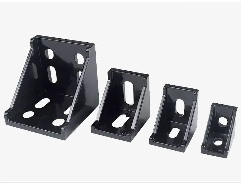 Black Corner Connectors for Aluminum Profile 2020 3030 4040