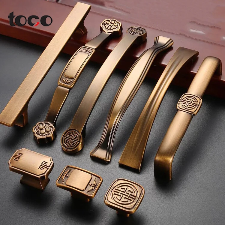 TOCO Free Sample Matte Black Cabinet Hardware Aluminum and Zinc Drawer Pulls and Knobs for Kitchen Furniture