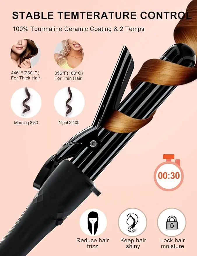 Customize Color Interchangeable 5 In 1 Curling Wand Set Curling Iron ...