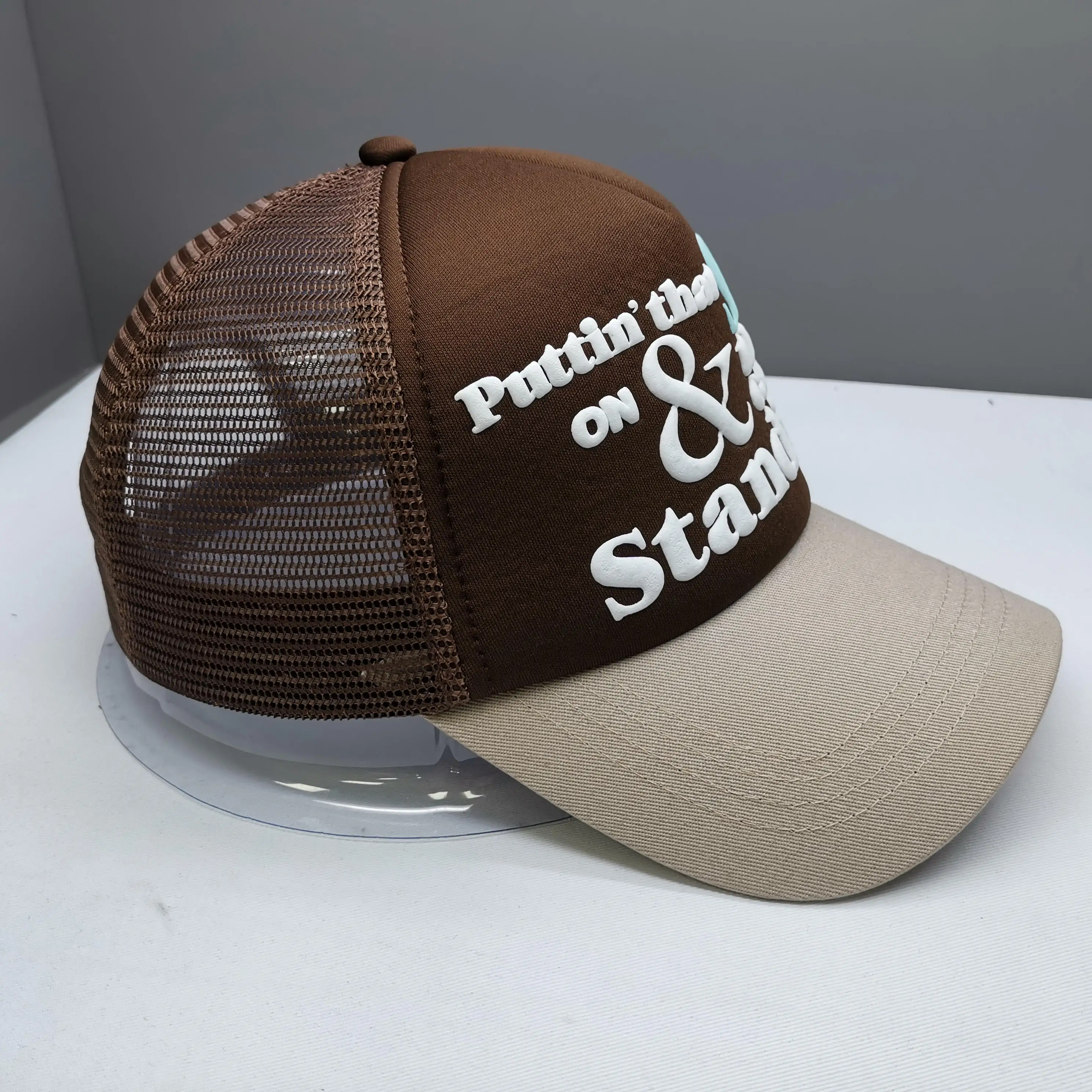 Printed Logo Custom Foam Truck Mesh Cap 3d Puff Print Trucker Hat Buy