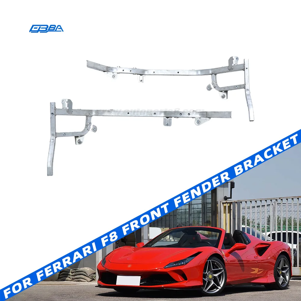 Bilkomponenter, främre färdskälsskyddsbygel (fender bracket), originalutrustning (OE) 985957678, 985957644 för Ferrari F8