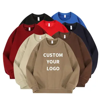 420g Cotton Spandex Thermal Crewneck Unisex Bio-Washed Custom Digital Print Urban Commuter Minimalist Drop Shoulder