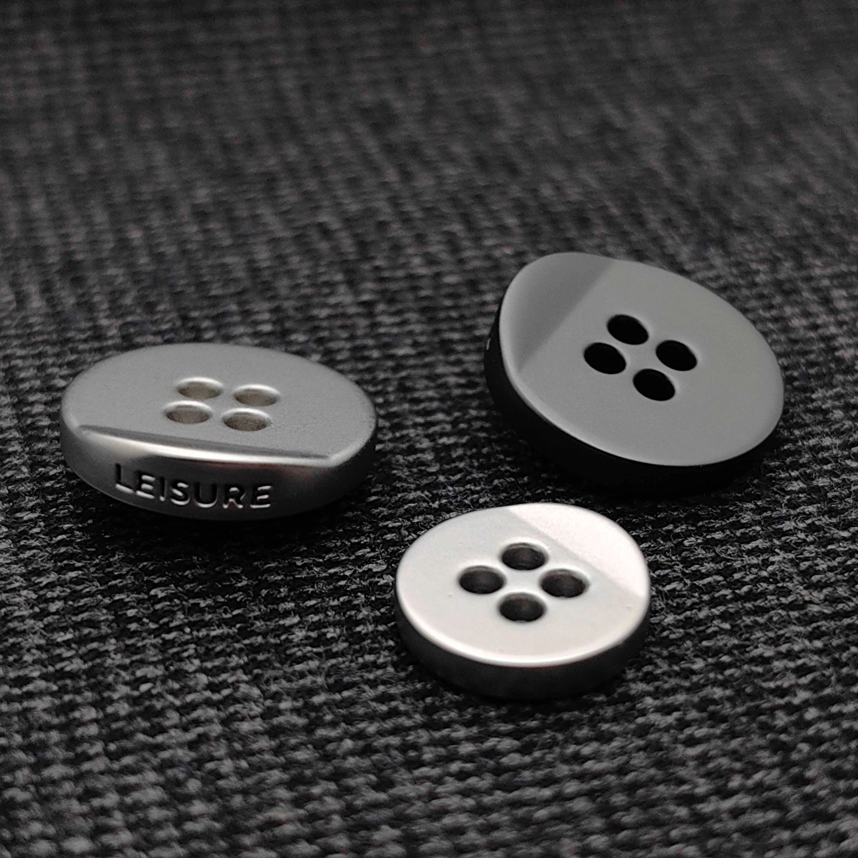 SANKO Customized Buttons for Shirt Round 4 Hole Uv Resin Buttons for Men & Women Clothes 4 Eyes Malay Plastic Buttons Wholesale
