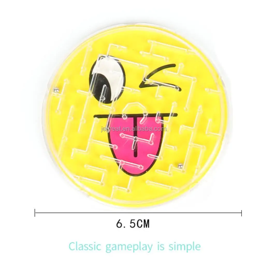 Mini Smile Face  Maze Puzzle Magic Intellect Ball for Children