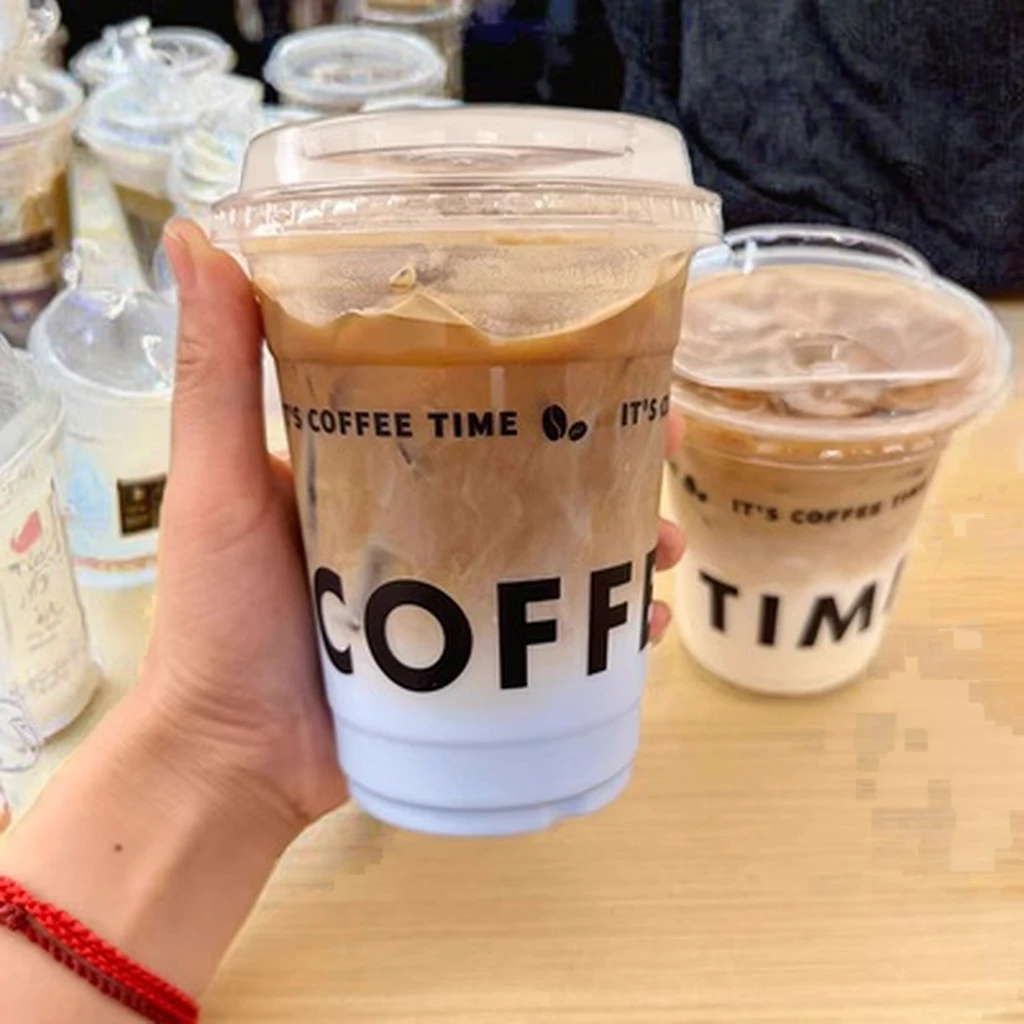 Disposable Plastic Cups 14oz for Cold Coffee Beverage Beer Smoothies Tea  Juice Transparent PET Cup