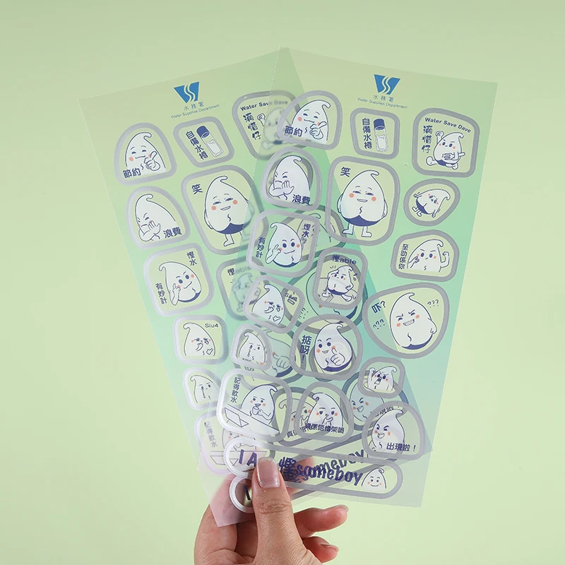 Custom Printed Vinyl Waterproof Kiss-Cut Decorative Sticker Sheet Foil Stamped MOQ 100pcs
