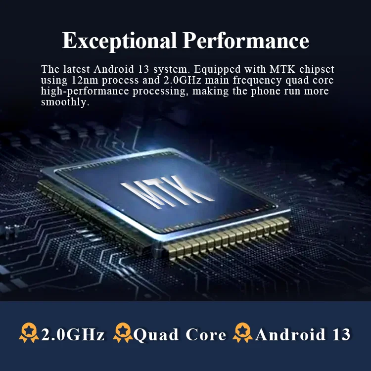 TIQ MINI M5 Only Use in US Dual SIM Card Touch Screen Keyboard Phone 3+32GB Google Play MTK6761 Mobile Phone Android 13