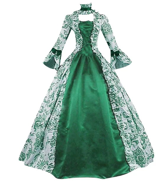 Abito lungo da damigella d'onore elegante con scollo a V – IT
