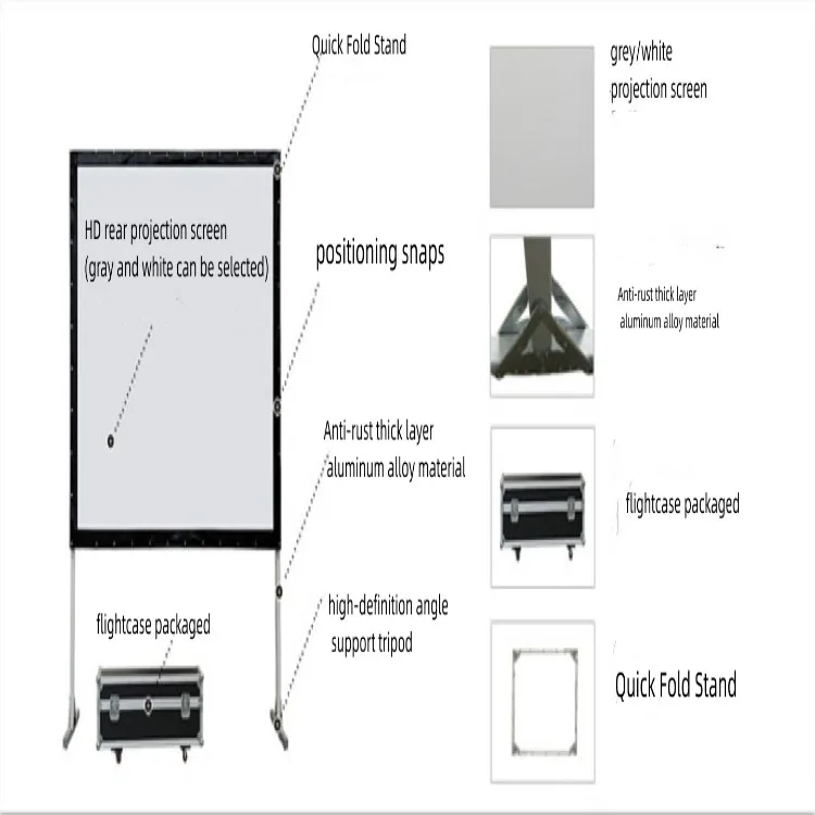 Projector Screen 150 Inches 169 Simple Soft Pvc White Fabric Projector