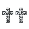 Spotted cross Focal bead White SA363