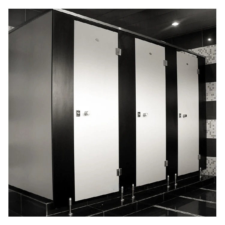 Cartmay Particle Board Public Toilet Cubicle Partition Aluminum Profiles Wood Toilet Partition