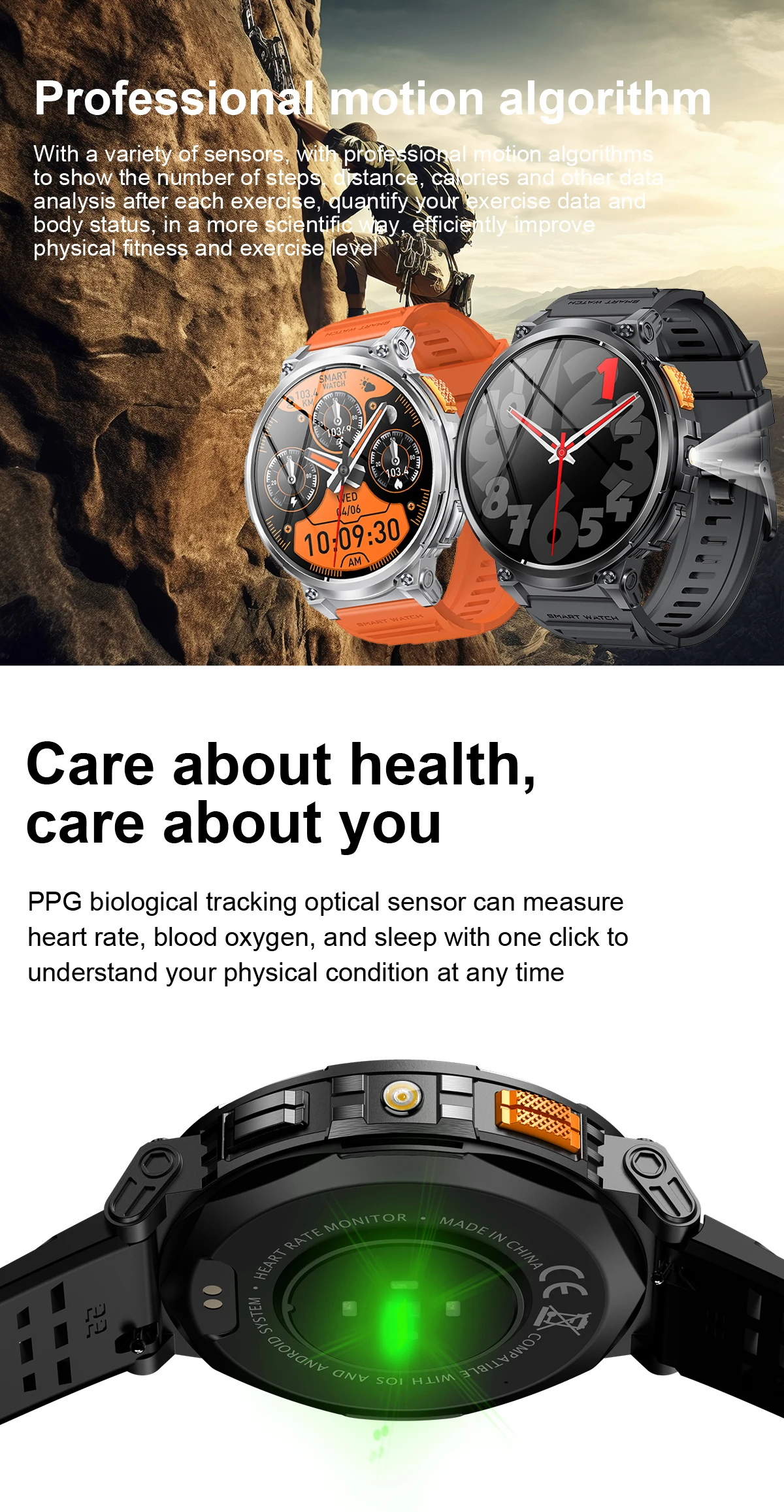 Chinese factory supplier supply  K66 Smartwatch 1.85inch Flashlight Bt Call Music 730mah Battery Heart Rate Multiple Sports Modes Waterproof Relojes Inteligentes - Buy K66 Smartwatch relojes Inteligentes waterproof Relojes Inteligentes