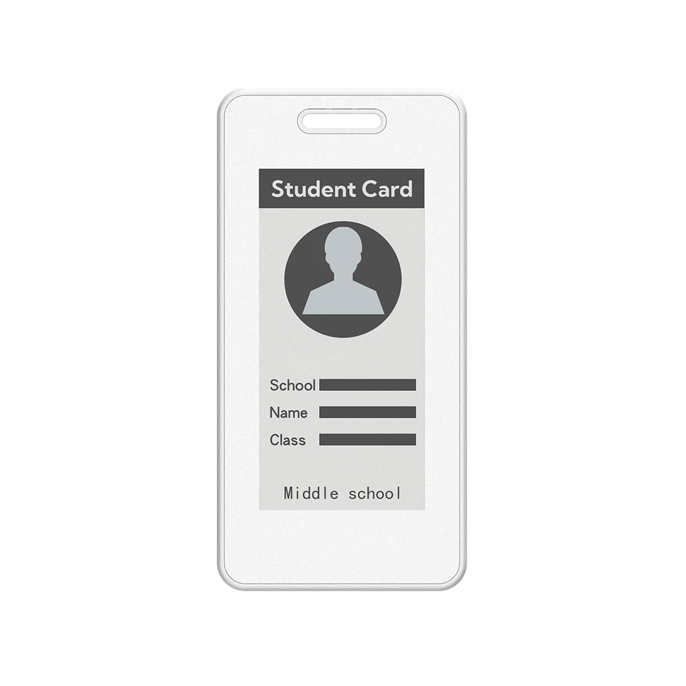 Factory Sales Wireless NFC Tag No Battery E-Paper ID Card for School Student ID,Office Messenger Card,E-Name Business Card