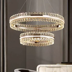 JACKSUN Entry Designer High-End Crystal Lamps for Living Dining Bedroom Luxury Villa Aluminum Chandelier Atmospheric Atmosphere