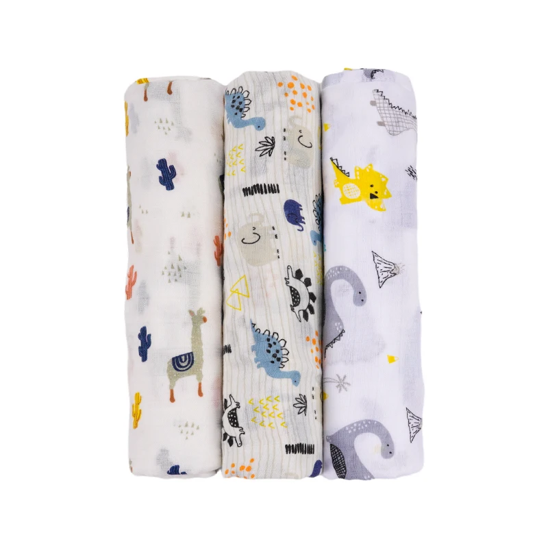 Bamboo Cotton Baby Blankets Sustainable Newborn Swaddle Blanket  Muslin Wrap Wholesale Baby Swaddle Muslin Baby Swaddle Wrap