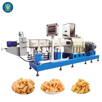 industrial snack food fryer automatic fried food corn chips extrusion machine