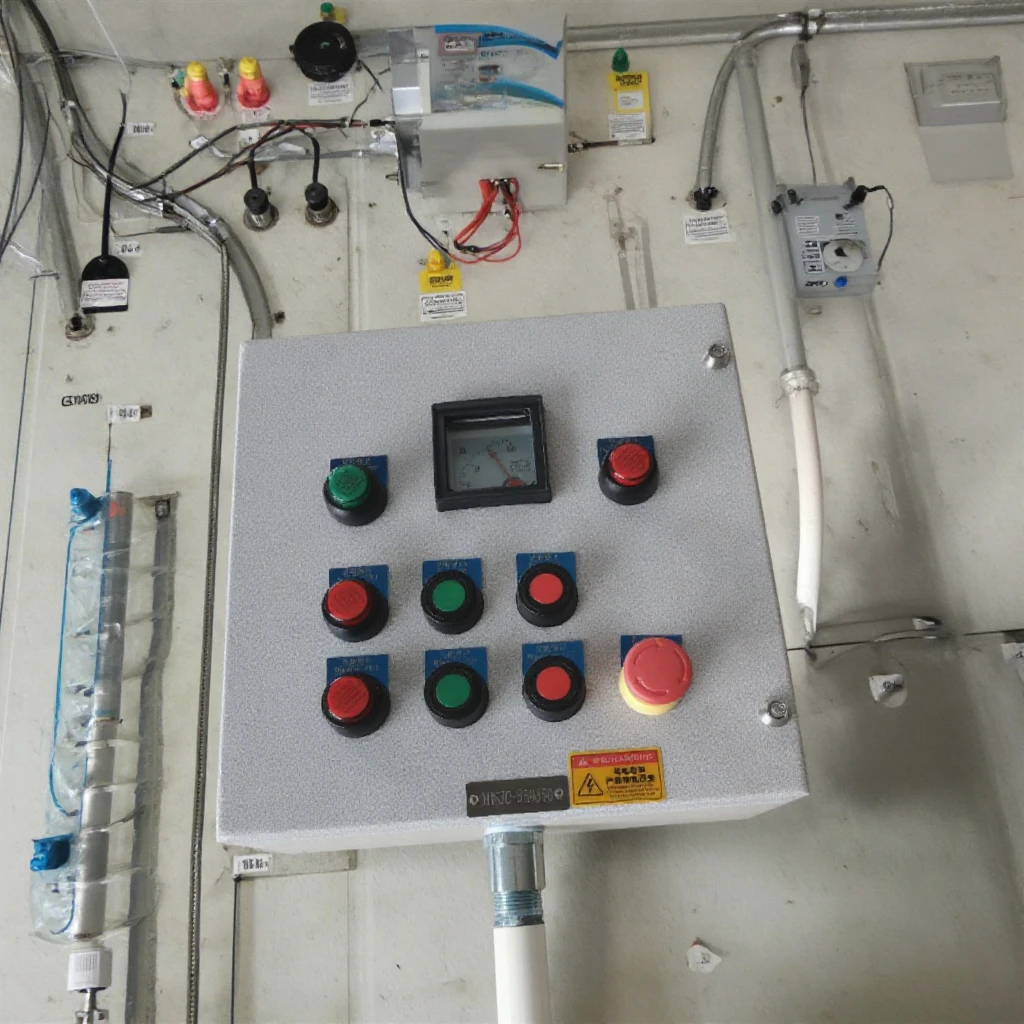 La53-2 Industrial Controller Indicator Button Box Explosion Proof Emergency Stop Push Button Switch Waterproof 3 AC Outlets IP66