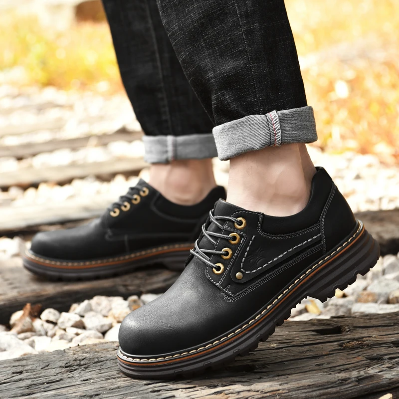New Arrival Waterproof Oxfords Genuine Leather Handmade Martin Business Office Shoes