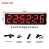 Red- 6 inch digit (single side)