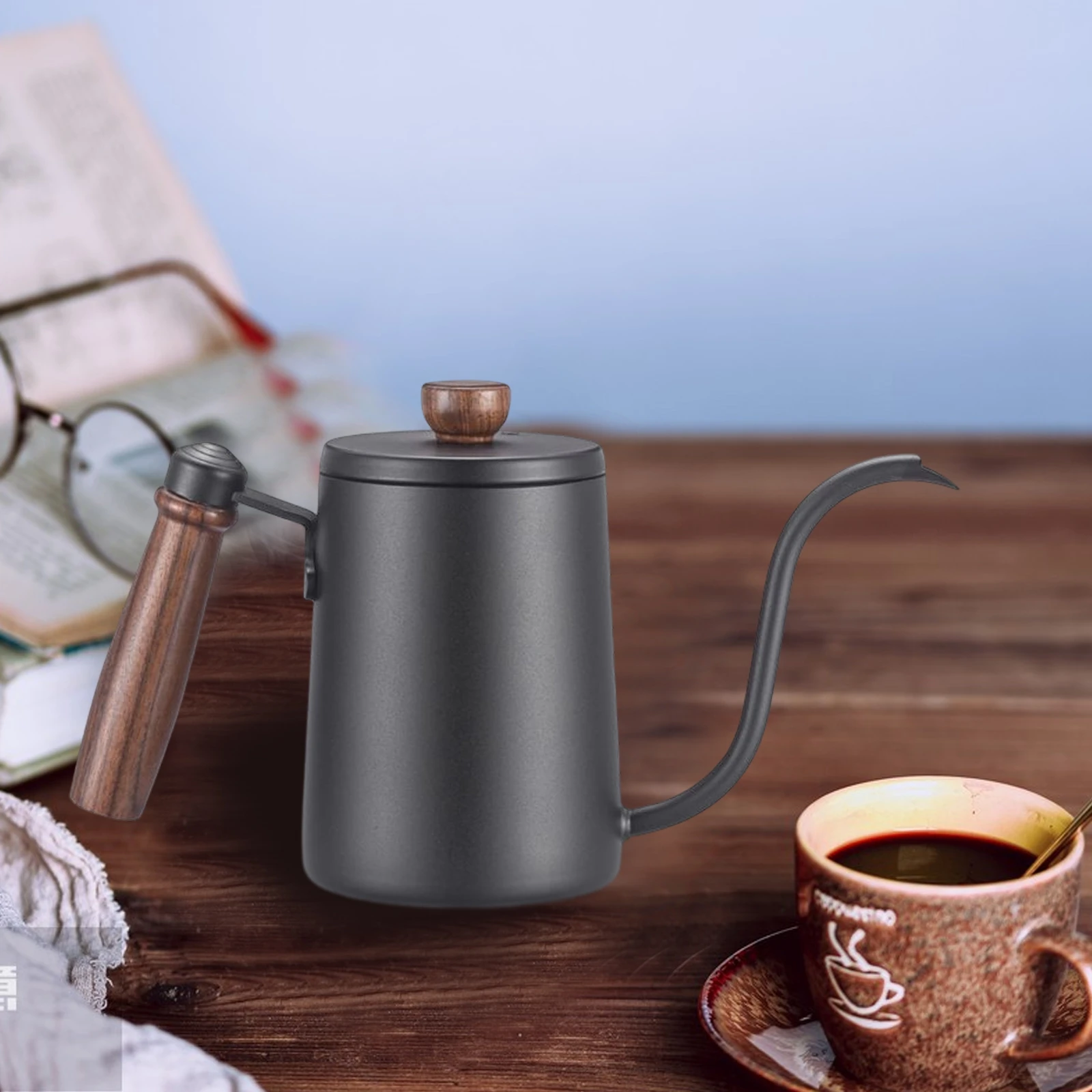 Cafétière Col De Cygne Inox 600 Ml Vintage – Verseuse Précise Pour Café Filtre & Thé – Design Rétro Élégant