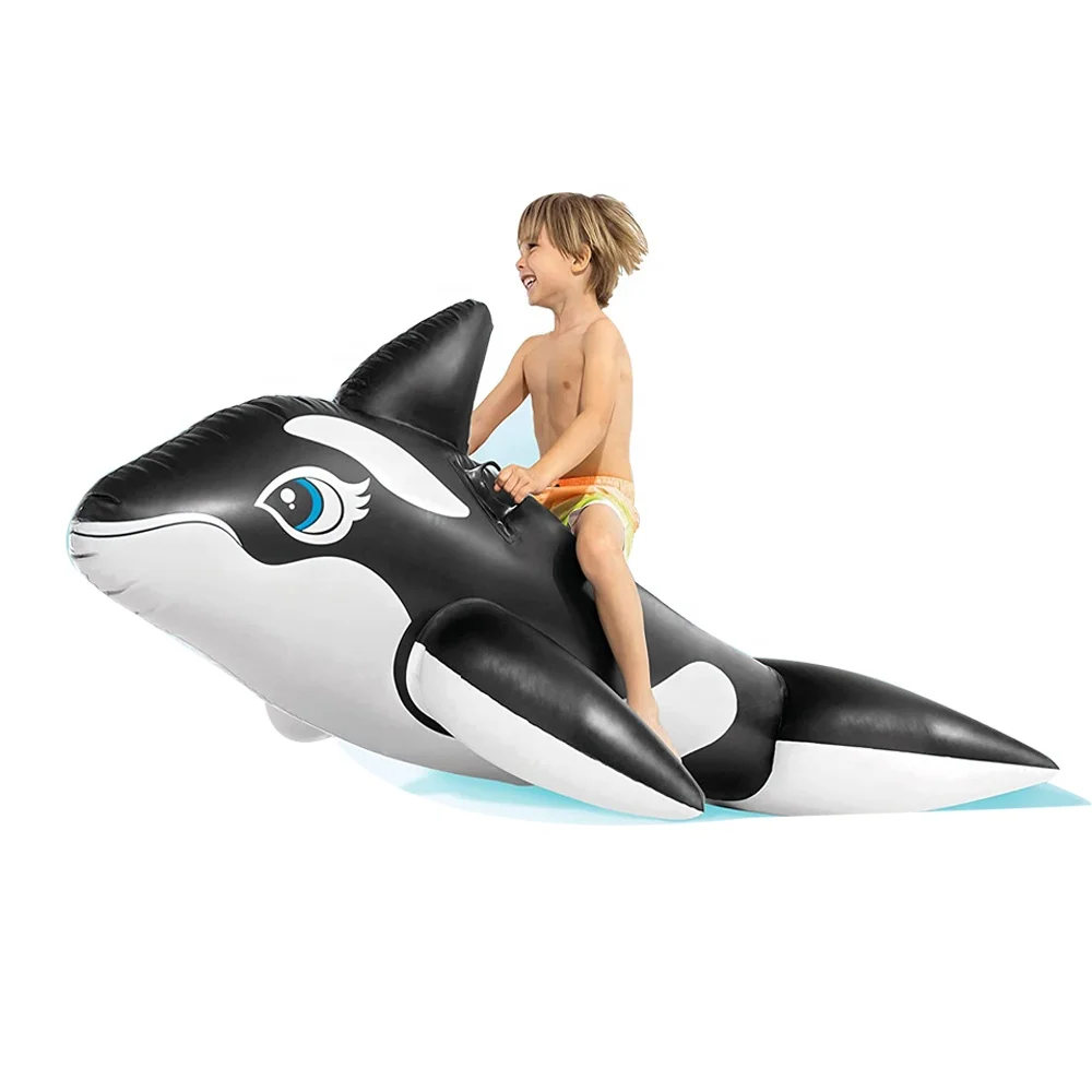 Inflatable Whale & Shark Pool Float for Kids Swimming Pool Inflatables Ride-on Summer Party Pool Toys Raft Lounge