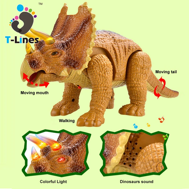 Модель, ходячие электрические динозавры, игрушки со звуком