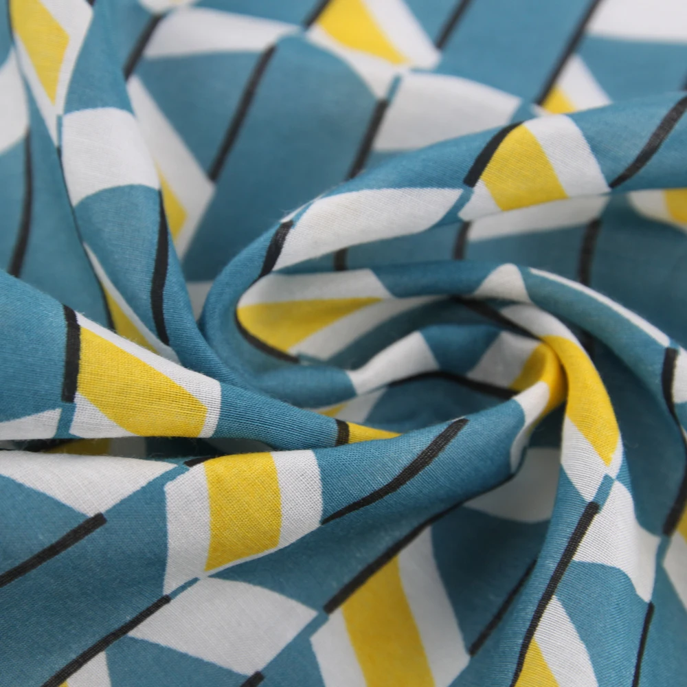 Супер мягкая Красивая хлопковая ткань с принтом 30% шелк 70% хлопок для юбки очень легкая