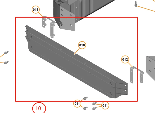 Hot Sale Vehicle Parts Aluminum Alloy Front Bumper Beam Crash Bar Suitable For Mclaren 540C 13AA046CP Front Crash crossbeam supplier