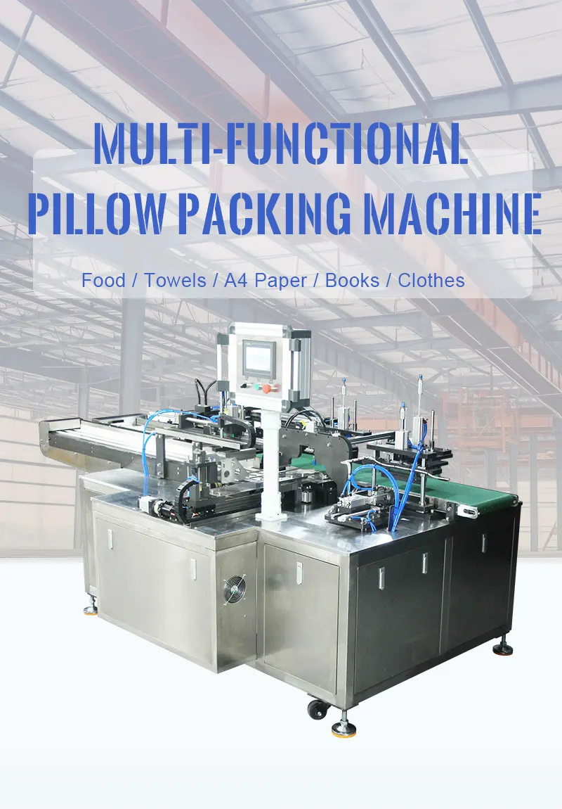 Multifunction Book Packaging Machine Bath Towels Flow Packaging
