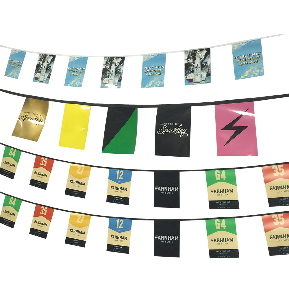Factory Direct Custom Print Colorful Bunting for Display Accessories