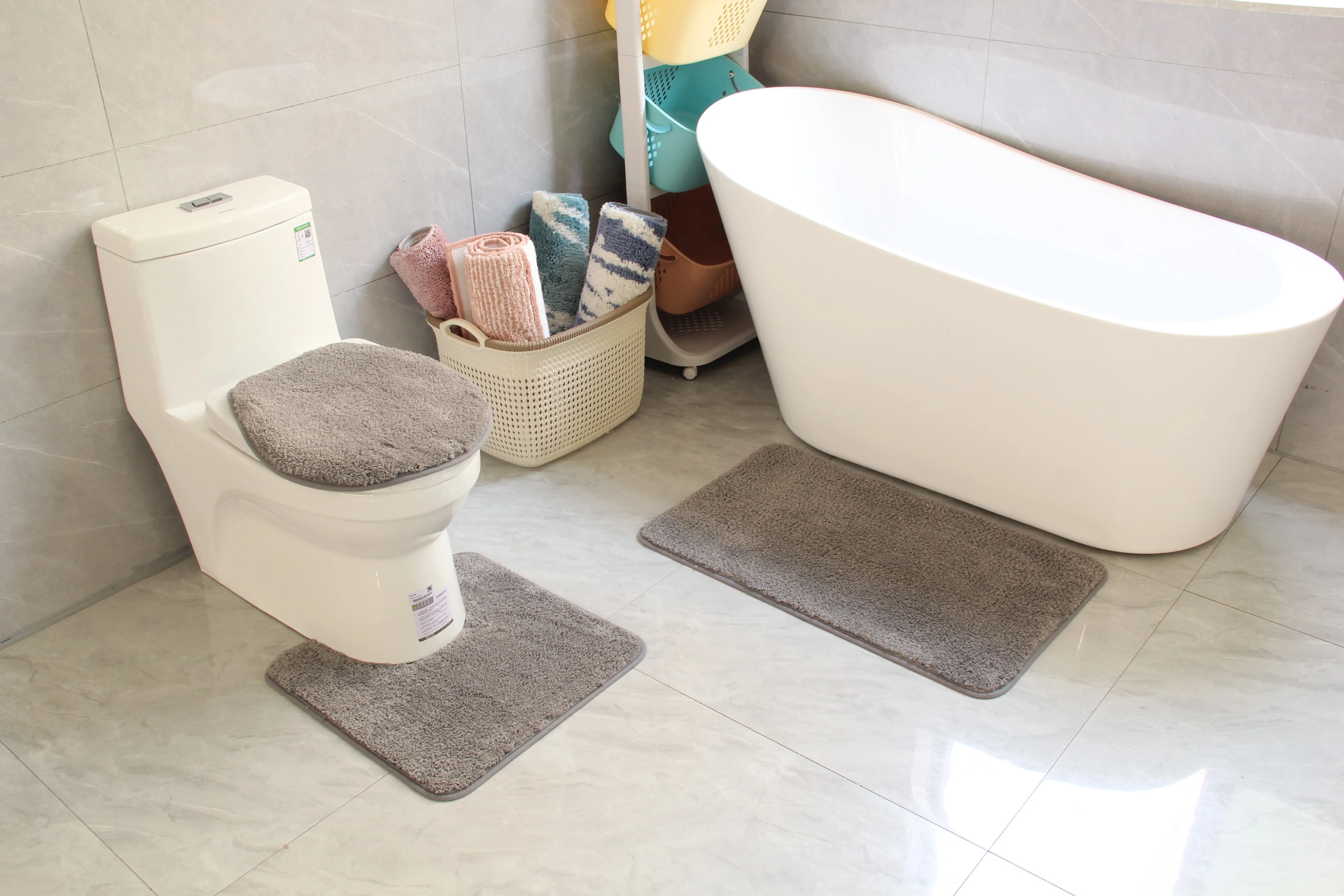 Bath Rug Set 3 Piece Bathroom Contour Rug Toilet Mat Sets Non Slip