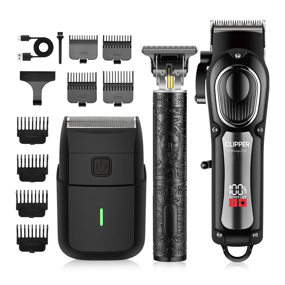 Professional Manufacturer's Rechargeable Electric Men's Hair Trimmer USB Shaving Machine for Clipper for Household Use English