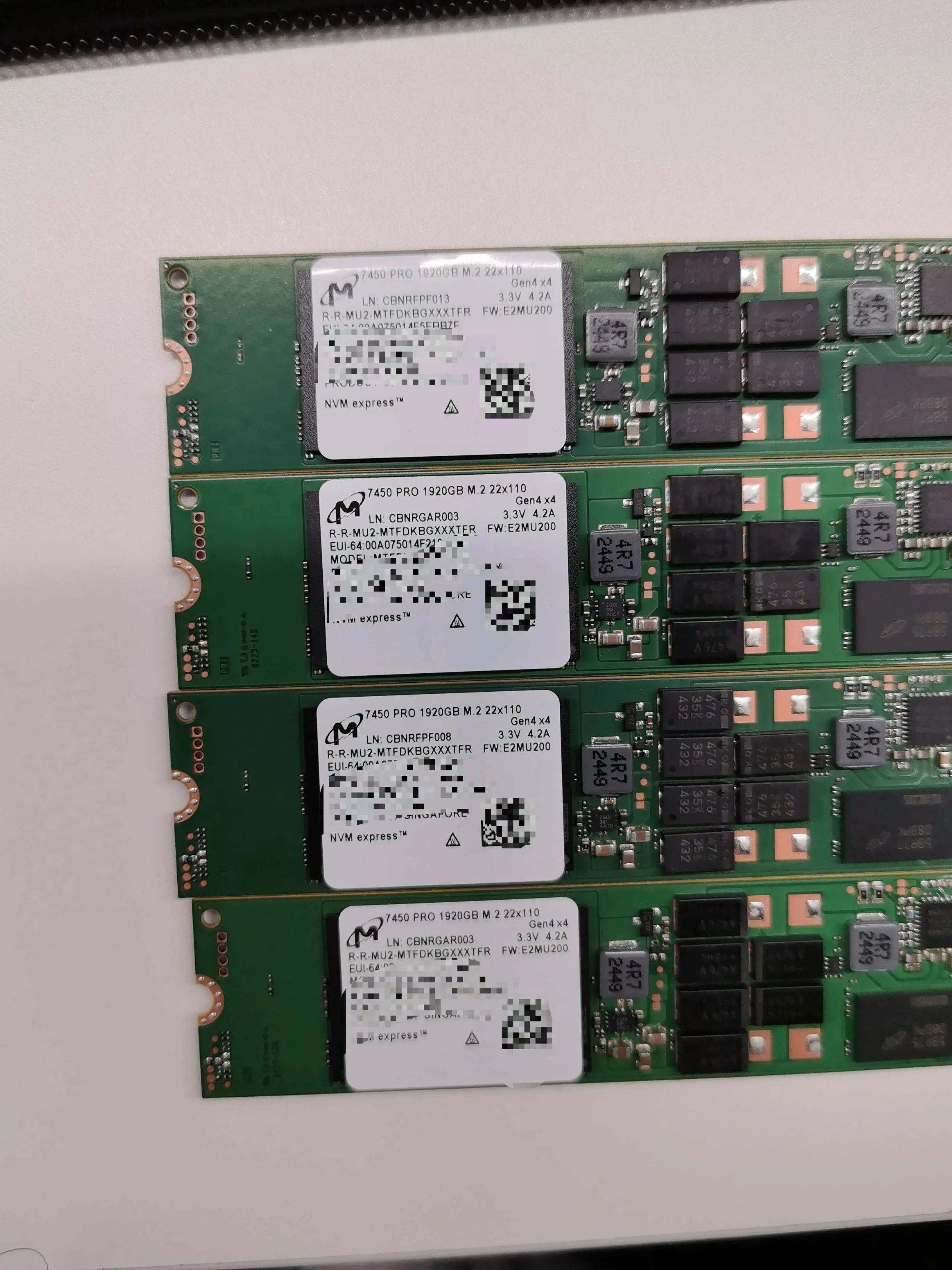 Micron MTFDKBA480TFR 480GB 7450 PRO NVMe PCIe Gen4 M.2 2280 SSD