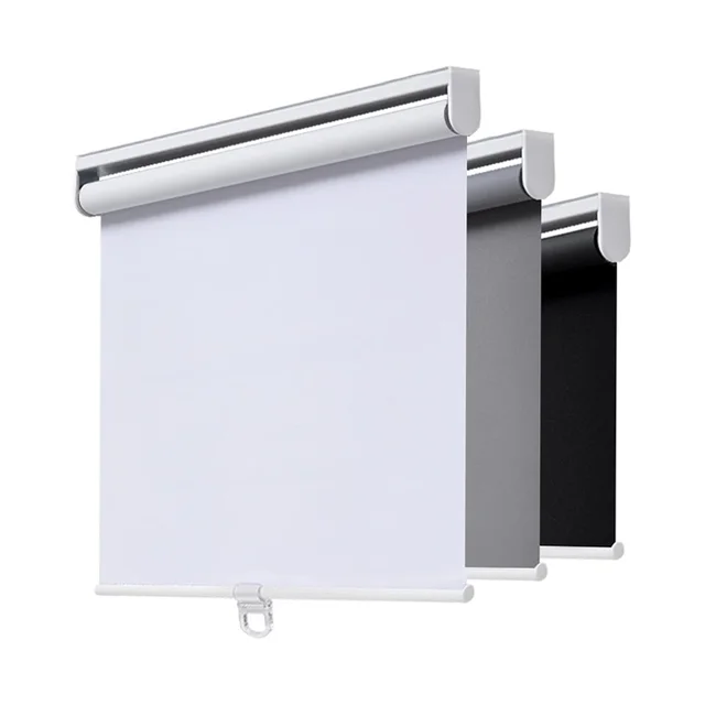 Spring Loaded Waterproof Thermal Roller Blinds Window Shades For Bedroom