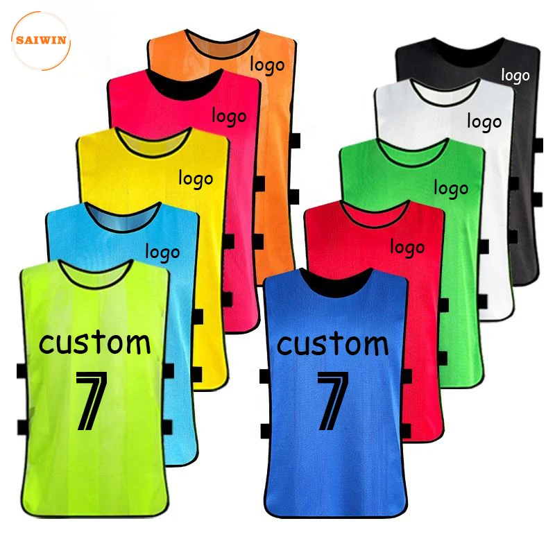Factory Wholesale Sports Vest Soccer Mesh Team Training Bib With Belt