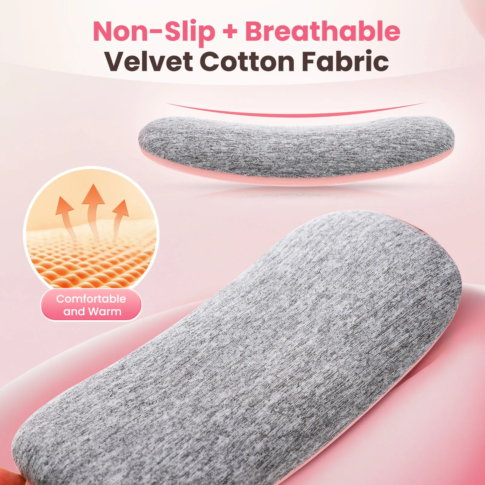 Ceinture Chauffante Menstruelle à Affichage Numérique - Coussin Thermique Abdominal Réglable, 3 Têtes De Massage